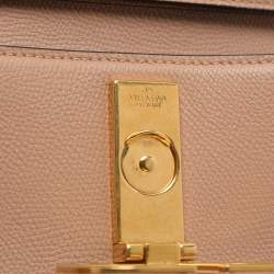 Pre Owned Valentino Beige Leather Small VSLING Top Handle Bag