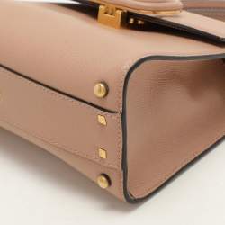 Pre Owned Valentino Beige Leather Small VSLING Top Handle Bag