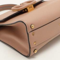 Pre Owned Valentino Beige Leather Small VSLING Top Handle Bag