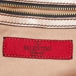 Valentino Metallic Rose Gold Leather Nuage Bow Hobo