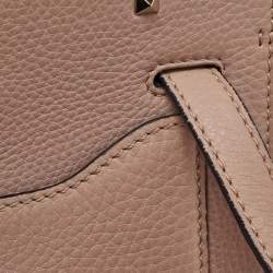Valentino Dusty Pink Leather RockStud Small Joylock Top Handle Bag
