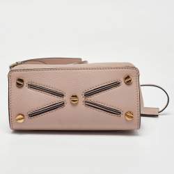 Valentino Dusty Pink Leather RockStud Small Joylock Top Handle Bag