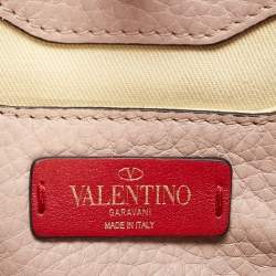 Valentino Dusty Pink Leather RockStud Small Joylock Top Handle Bag