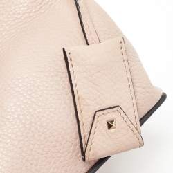 Valentino Dusty Pink Leather RockStud Small Joylock Top Handle Bag