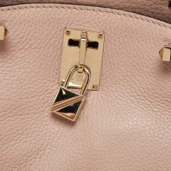 Valentino Dusty Pink Leather RockStud Small Joylock Top Handle Bag