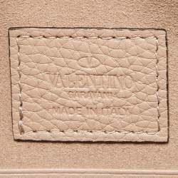 Pre Owned Valentino Dusty Pink Leather Rockstud Envelope Pouch