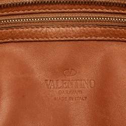 مملوكة مسبقًا Valentino Brown Leather Braided Handle To Be Cool Tote