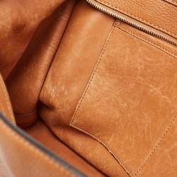 مملوكة مسبقًا Valentino Brown Leather Braided Handle To Be Cool Tote