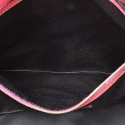 Pre Owned Valentino Multicolor Patent Leather and Satin Rose Applique Tote