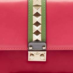 Pre Owned Valentino Multicolor Leather Medium Glam Lock Chain Shoulder Bag