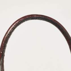 مملوكة مسبقًا Valentino Dark Burgundy Leather Crystals Catch Satchel