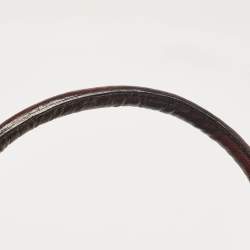 مملوكة مسبقًا Valentino Dark Burgundy Leather Crystals Catch Satchel