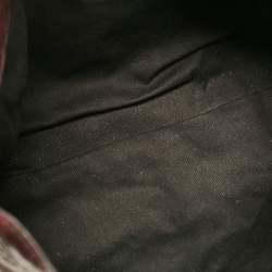 مملوكة مسبقًا Valentino Dark Burgundy Leather Crystals Catch Satchel