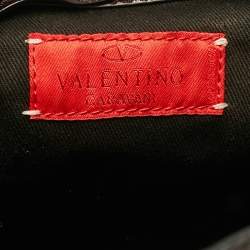 مملوكة مسبقًا Valentino Dark Burgundy Leather Crystals Catch Satchel