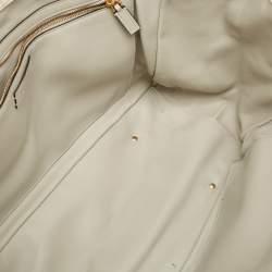 Valentino Off White Leather Roman Stud Shopper Tote