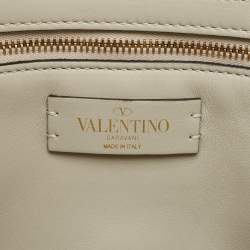 Valentino Off White Leather Roman Stud Shopper Tote