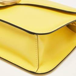 Pre Owned Valentino Yellow Leather Loco Shoulder Bag