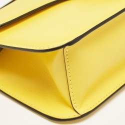 Pre Owned Valentino Yellow Leather Loco Shoulder Bag