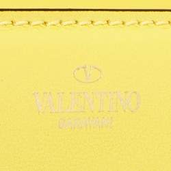 Pre Owned Valentino Yellow Leather Loco Shoulder Bag