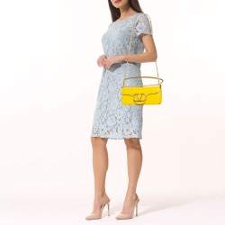 Pre Owned Valentino Yellow Leather Loco Shoulder Bag