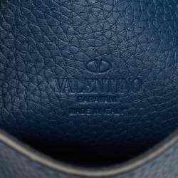 Valentino Blue Leather Rockstud Flap Crossbody Bag