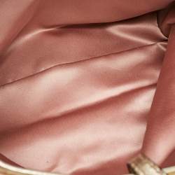 Pre Owned Valentino Multicolor Flower Applique Satin and Leather Tote