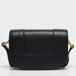 Pre Owned Valentino Black Leather Small Supervee Crossbody Bag