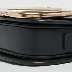 Pre Owned Valentino Black Leather Small Supervee Crossbody Bag