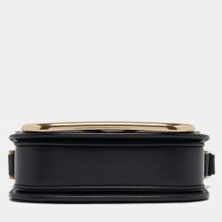 Pre Owned Valentino Black Leather Small Supervee Crossbody Bag