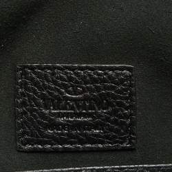 Pre Owned Valentino Black Leather Rockstud Envelope Pouch