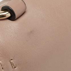 Pre Owned Valentino Beige Leather Medium Glam Lock Chain Shoulder Bag