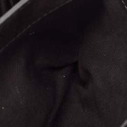 Pre Owned Valentino Black Suede Embroidered Chain Shoulder Bag