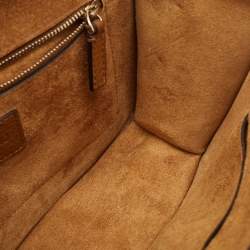 Pre Owned Valentino Brown Leather Medium Rockstud Glam Lock Flap Bag