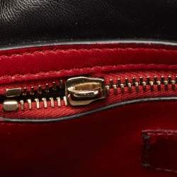 Pre Owned Valentino Gold Quilted Leather Medium Rockstud Spike Top Handle Bag