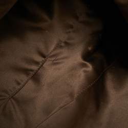 Pre Owned Valentino Beige Leather Sequin Beaded Applique Tote