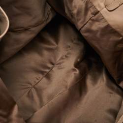 Pre Owned Valentino Beige Leather Sequin Beaded Applique Tote