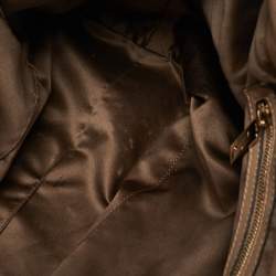 Pre Owned Valentino Beige Leather Sequin Beaded Applique Tote