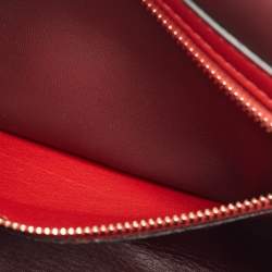 Pre Owned Valentino Burgundy Quilted Velvet Medium Rockstud Spike Top Handle Bag