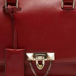 Pre Owned Valentino Red Leather Demilune Tote