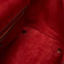 Pre Owned Valentino Red Leather Demilune Tote