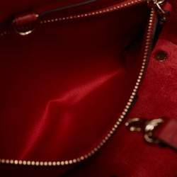 Pre Owned Valentino Red Leather Demilune Tote