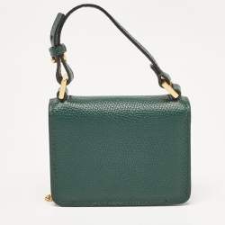 Valentino Dark Green Leather Mini VSling Shoulder Bag