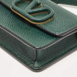 Valentino Dark Green Leather Mini VSling Shoulder Bag