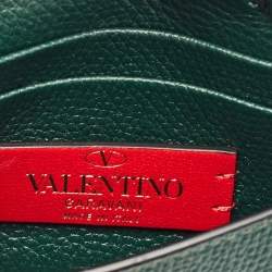 Valentino Dark Green Leather Mini VSling Shoulder Bag