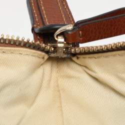 Pre Owned Valentino Brown Leather Roman Stud Satchel