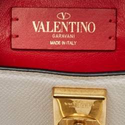 Valentino White Leather Small VSLING Top Handle Bag