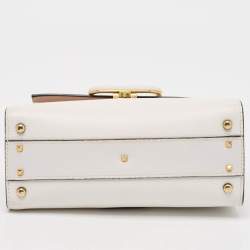 Valentino White Leather Small VSLING Top Handle Bag