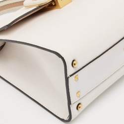 Valentino White Leather Small VSLING Top Handle Bag