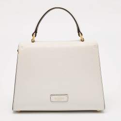 Valentino White Leather Small VSLING Top Handle Bag