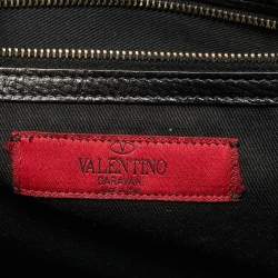 Pre Owned Valentino Black Leather Rockstud Trapeze Tote